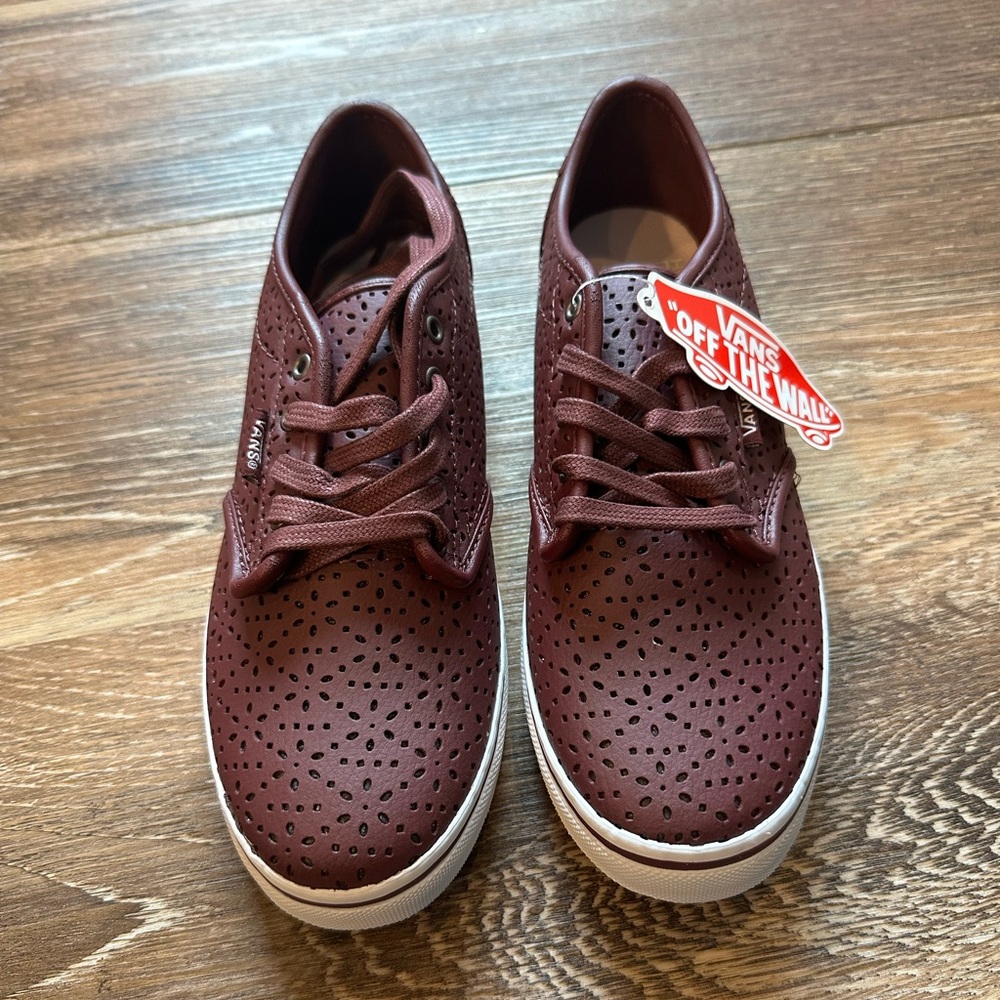 Vans Burgundy Textured Sneakers